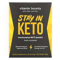 Vitamin Bounty, Stay In Keto, Fractioned MCT Powder from Coconut, 180 g