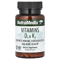 NutraMedix, Vitamins D3 &amp; K2, 90 Vegetable Capsules