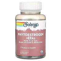 Solaray, Phytoestrogen + EFAs with Wild Yam, Black Cohosh &amp; Dong Quai, 60 Softgels