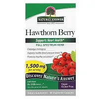 Nature&#x27;s Answer, Hawthorn Berry, 1,500 mg, 90 Vegetarian Capsules (500 mg per Capsule)