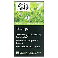 Gaia Herbs, Бакопа, 60 веганских капсул Phyto-Cap