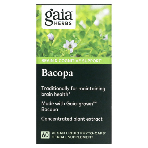 Gaia Herbs, Бакопа, 60 веганских капсул Phyto-Cap