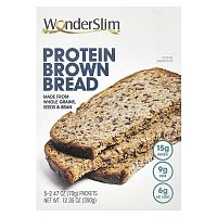 WonderSlim, Protein Brown Bread, 5 Packets, 2.47 oz (70 g) Each