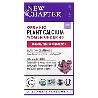 New Chapter, Organic Plant Calcium, Women Under 40, 60 Vegetarian Slim Tablets