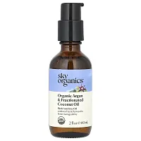 Sky Organics, Organic Argan &amp; Fractionated Coconut Oil, 2 fl oz (60 ml)