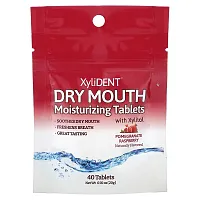 XyliDENT, Dry Mouth Moisturizing Tablets with Xylitol, Pomegranate Raspberry , 40 Tablets, 0.70 oz (20 g)