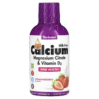 Bluebonnet Nutrition, Liquid Calcium, Magnesium Citrate &amp; Vitamin D3, Strawberry, 16 fl oz (473 ml)