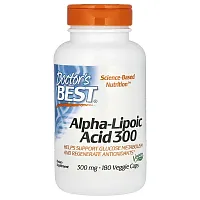 Doctor&#x27;s Best, Alpha-Lipoic Acid 300, 300 mg, 180 Veggie Caps