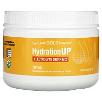 California Gold Nutrition, HydrationUP, порошковая смесь для приготовления напитка с электролитами, с цитрусовым вкусом, 227 г (8 унций)