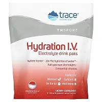 Trace Minerals ®, TM Sport, Hydration I.V., Electrolyte Drink Paks, Strawberry Coconut, 16 Packets, 0.56 oz (16 g) Each