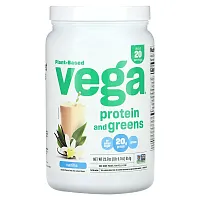 Vega, Plant-Based, Protein and Greens, Vanilla, 1 lb 5.7 oz (614 g)