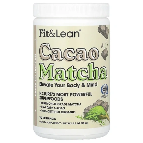 Fit &amp; Lean, Cacao Matcha, 3.7 oz (105 g)