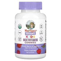 MaryRuth&#x27;s, Organic Kids Multivitamin Gummies, Mixed Berry &amp; Cherry, 60 Gummies