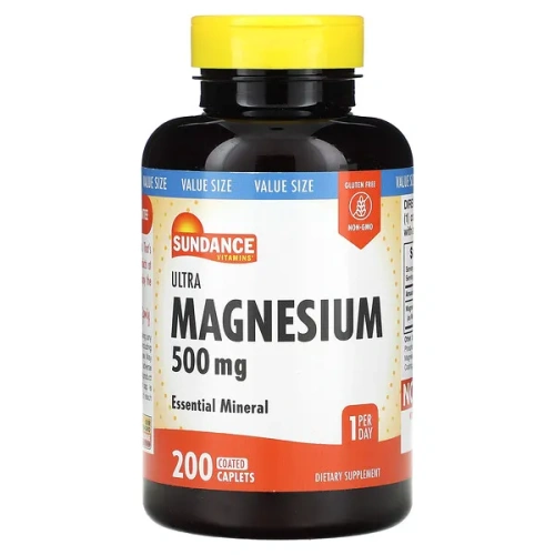 Sundance Vitamins, Ultra Magnesium, 500 mg, 200 Coated Caplets