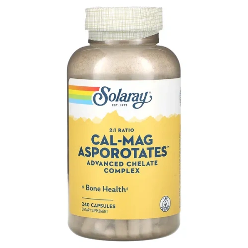 Solaray, 2:1 Ratio Cal-Mag Asporotates, 240 Capsules