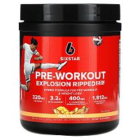 SIXSTAR, Pre-Workout Explosion Ripped 2.0, Peach Mango, 8.47 oz (240 g)