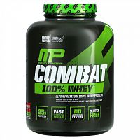 MusclePharm, Combat 100% сывороточный протеин, клубника, 80 унции (2269 г)