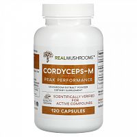 Real Mushrooms, Cordycep-M, Peak Performance, 120 капсул