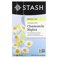 Stash Tea, Herbal Tea, Chamomile Nights, Caffeine Free, 20 Tea Bags, 0.6 oz (18 g)