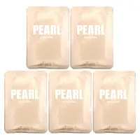 Lapcos, Pearl Beauty Sheet Mask Set, Brightening, 5 Sheets, 0.81 fl oz (24 ml) Each