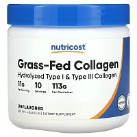 Nutricost, Grass-Fed Collagen, Unflavored, 4 oz (113 g)