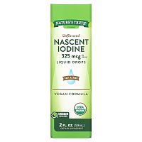 Nature's Truth, Vitamins, зарождающийся йод, жидкие капли, без добавок, 325 мкг, 59 мл (2 жидк. Унции)