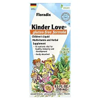 Floradix, Kinder Love, Children&#x27;s Liquid Multivitamin and Herbal Supplement, Gluten Free, 8.5 fl oz (250 ml)