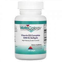 Nutricology, Vitamin D3 Complete, 5,000 IU, 120 Softgels