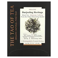 The Tao of Tea, Organic Darjeeling Heritage, Black Tea, 15 Pyramid Sachets, 1.32 oz (37.5 g)