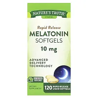 Nature&#x27;s Truth, Melatonin, Rapid Release, 10 mg, 120 Rapid Release Liquid Softgels