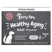 Zesty Paws, Healthy Aging, NAD+ Precursor, For Dogs, 60 Capsules + Pill Wrap, 8.8 oz (252 g)