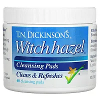 Dickinson Brands, T.N. Dickinson&#x27;s Witch Hazel Cleansing Pads, 60 Pads