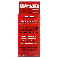 MuscleMeds, Vitamin T, Testosterone Boosting Multi-Vitamin For Men, 90 Tablets