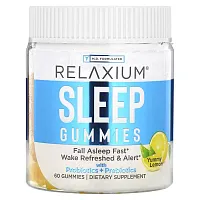 Relaxium, Sleep Gummies with Probiotics + Prebiotics, Yummy Lemon, 60 Gummies