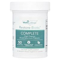 Nutricology, Restore-Biotic® Complete, 50 Billion CFUs, 60 Delayed-Release Vegetarian Capsules