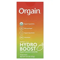 Orgain, Hydro Boost Rapid Hydration Drink Mix, Mango, 8 Stick Packs, 0.49 oz (14 g) Each