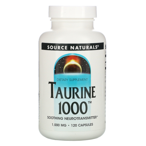 Source Naturals, таурин, 1000 мг, 120 капсул