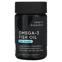 Sports Research, Omega-3 Fish Oil, Triple Strength , 30 Softgels