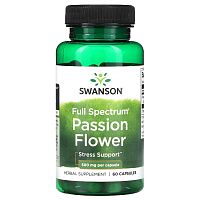 Swanson, Full Spectrum Passion Flower, 500 мг, 60 капсул