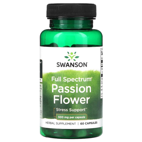 Swanson, Full Spectrum Passion Flower, 500 мг, 60 капсул