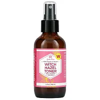 Leven Rose, 100% Organic &amp; Natural, Witch Hazel Toner, 4 fl oz (118 ml)