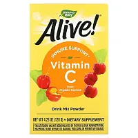 Nature&#x27;s Way, Alive!, Vitamin C Drink Mix Powder, 4.23 oz (120 g)