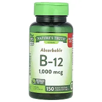 Nature&#x27;s Truth, Absorbable B-12, 1,000 mcg, 150 Quick Release Liquid Softgels