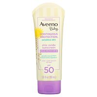 Aveeno, Для детей, солнцезащитное средство с оксидом цинка, SPF 50, 88 мл (3 жидк. Унции)