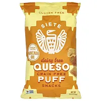 Siete, Grain Free Puff Snacks, Queso, 4 oz (113 g)