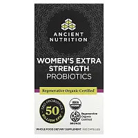 Ancient Nutrition, Women&#x27;s Extra Strength Probiotics, 50 Billion CFU, 60 Capsules (25 Billion CFU per Capsule)