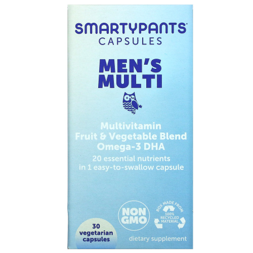 SmartyPants, Men's Multi, 30 Vegetarian Capsules