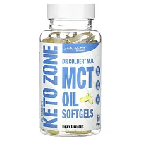 Divine Health, Dr. Colbert&#x27;s Keto Zone, MCT Oil Softgels, 1,000 mg, 60 Softgels