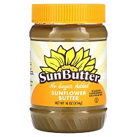 SunButter, Подсолнечное масло, без добавления сахара, 454 г (16 унций)