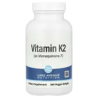 Lake Avenue Nutrition, Vitamin K2 (as Menaquinone-7), 50 mcg, 360 Veggie Softgels